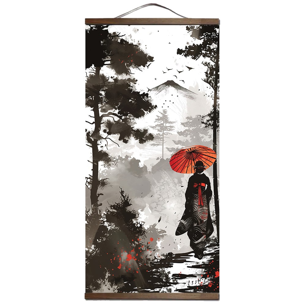 Mountain Samurai Scroll