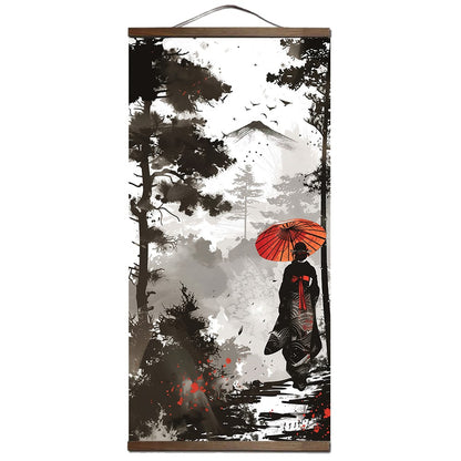 Mountain Samurai Scroll