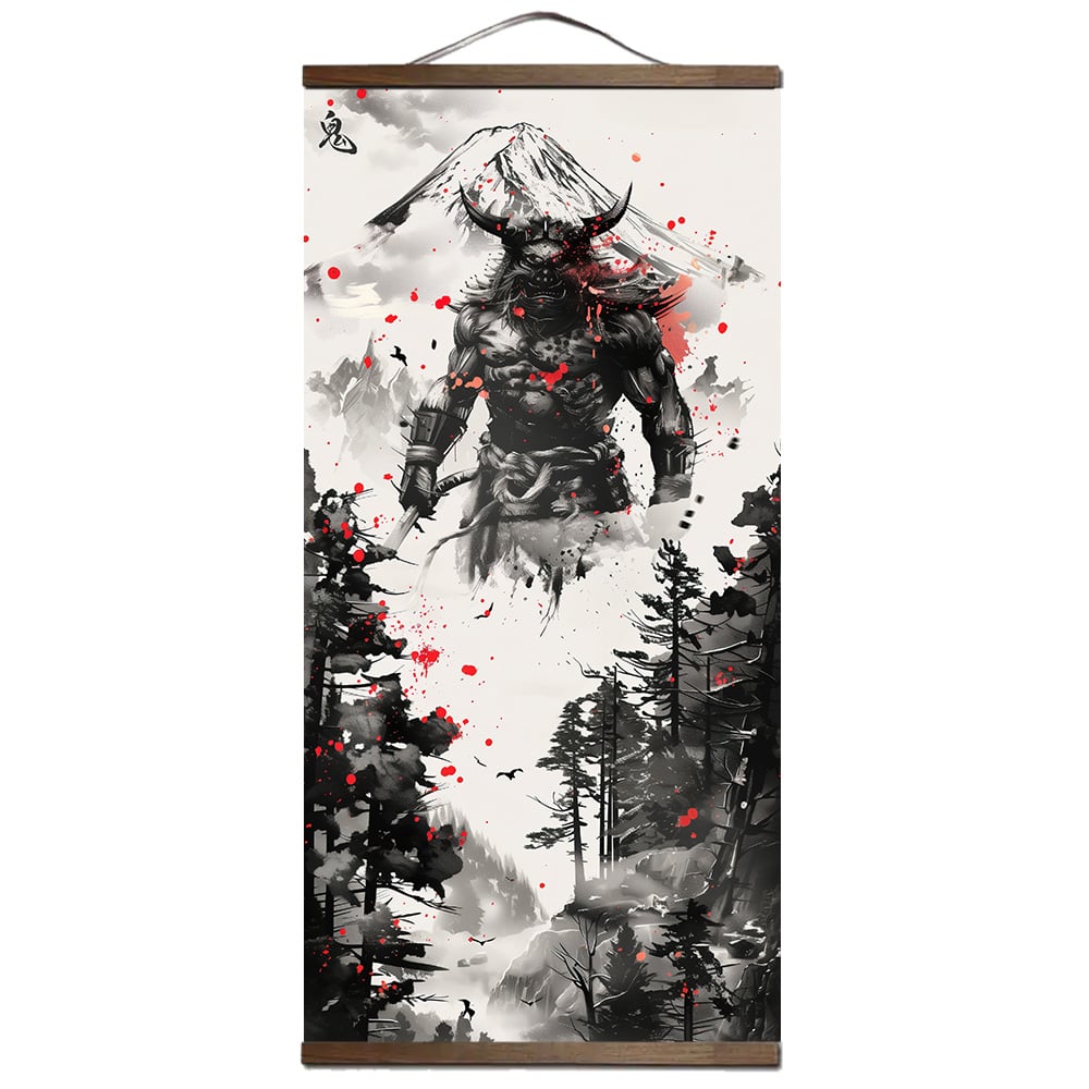 Mountain Samurai Scroll