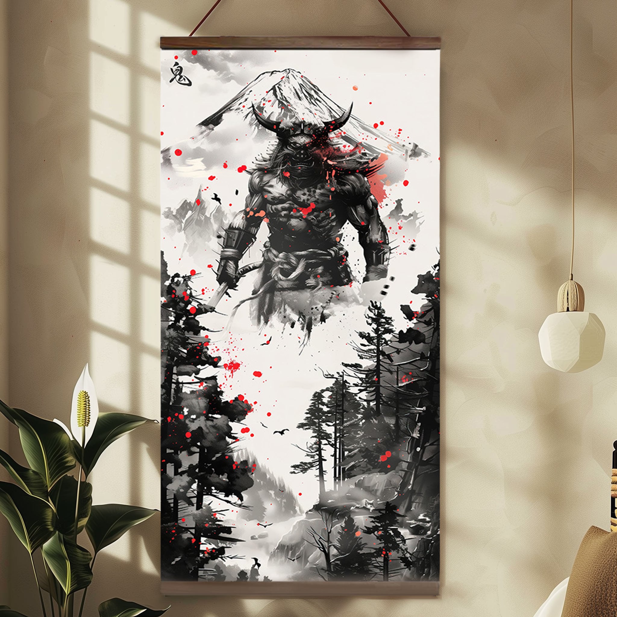 Mountain Samurai Scroll